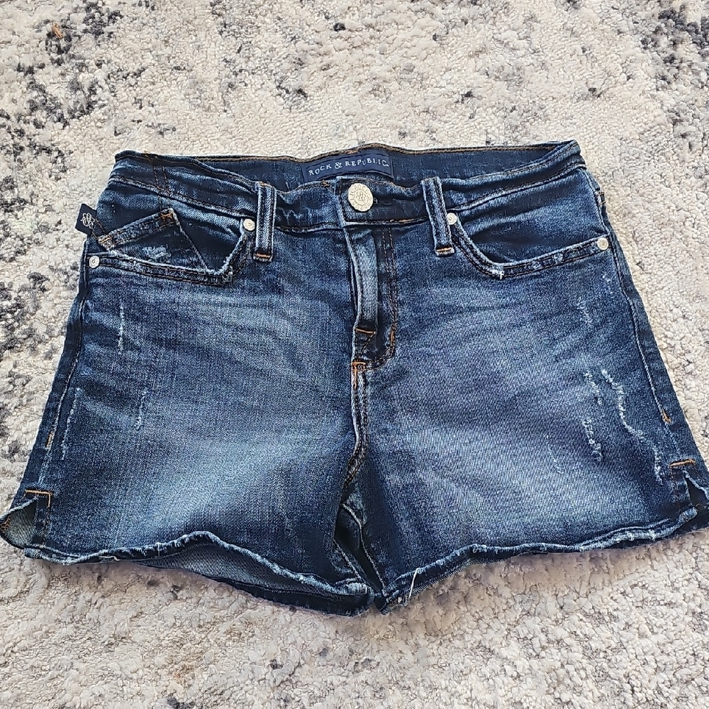 Rock & Republic Women's Blue Denim Shorts